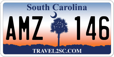 SC license plate AMZ146