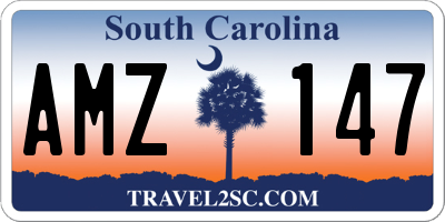 SC license plate AMZ147