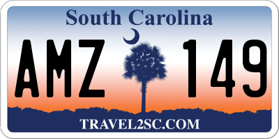 SC license plate AMZ149