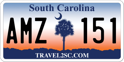 SC license plate AMZ151