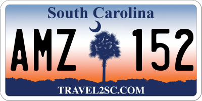 SC license plate AMZ152