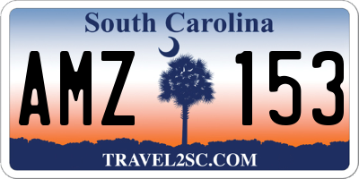 SC license plate AMZ153