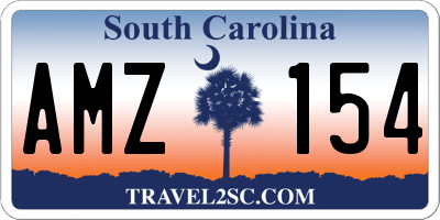 SC license plate AMZ154