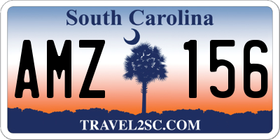 SC license plate AMZ156