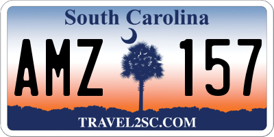 SC license plate AMZ157