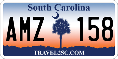 SC license plate AMZ158