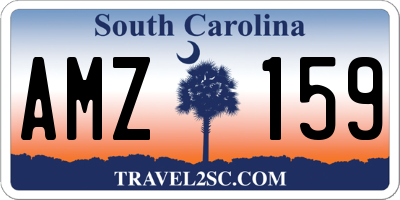 SC license plate AMZ159