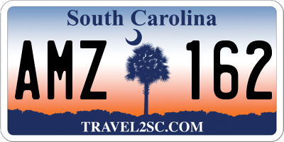SC license plate AMZ162