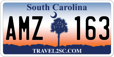 SC license plate AMZ163