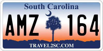 SC license plate AMZ164