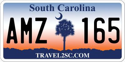 SC license plate AMZ165