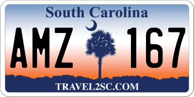 SC license plate AMZ167