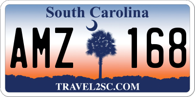SC license plate AMZ168