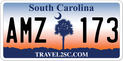 SC license plate AMZ173
