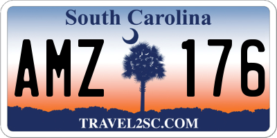 SC license plate AMZ176