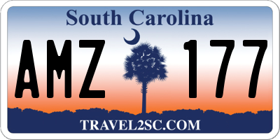 SC license plate AMZ177