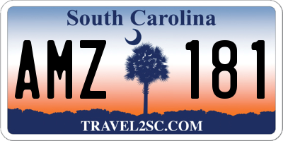 SC license plate AMZ181