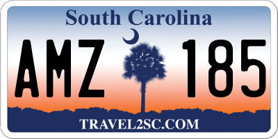 SC license plate AMZ185