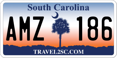 SC license plate AMZ186