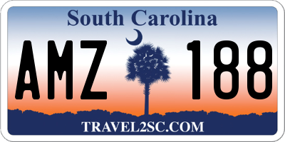 SC license plate AMZ188