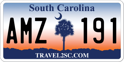 SC license plate AMZ191