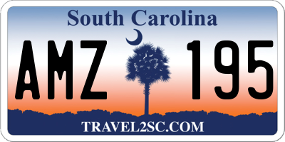 SC license plate AMZ195