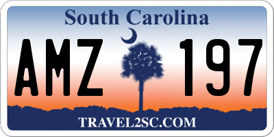 SC license plate AMZ197