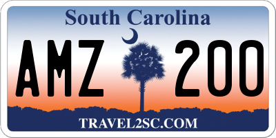SC license plate AMZ200