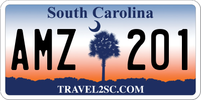 SC license plate AMZ201