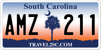 SC license plate AMZ211