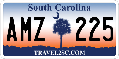 SC license plate AMZ225