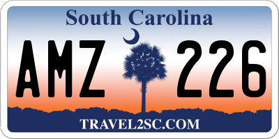 SC license plate AMZ226