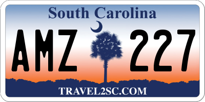 SC license plate AMZ227