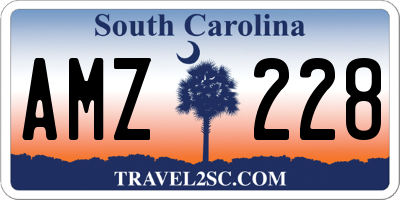 SC license plate AMZ228