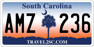 SC license plate AMZ236