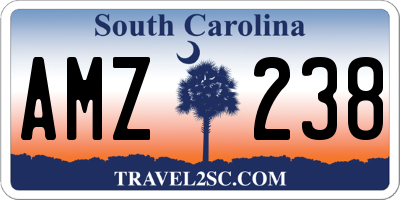 SC license plate AMZ238