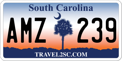 SC license plate AMZ239