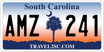 SC license plate AMZ241