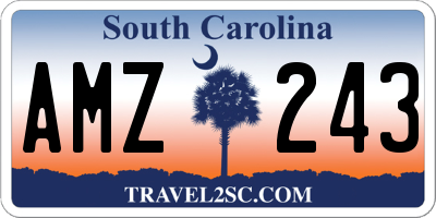 SC license plate AMZ243