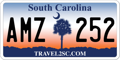 SC license plate AMZ252