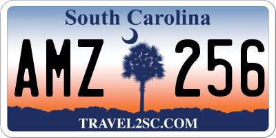 SC license plate AMZ256