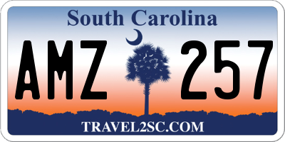 SC license plate AMZ257