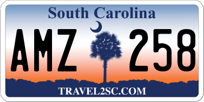 SC license plate AMZ258