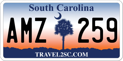 SC license plate AMZ259