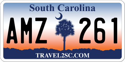 SC license plate AMZ261