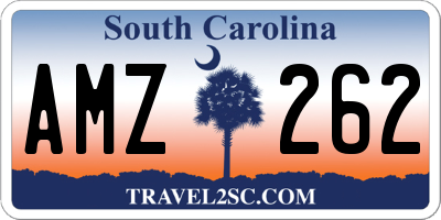 SC license plate AMZ262