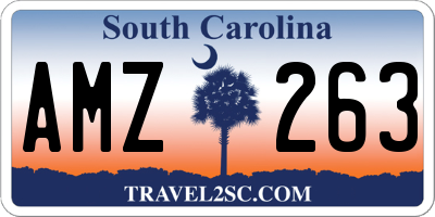 SC license plate AMZ263
