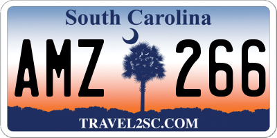 SC license plate AMZ266