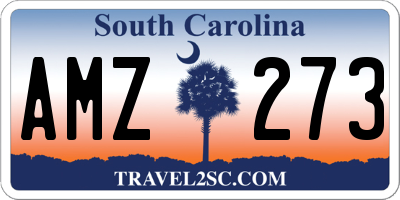 SC license plate AMZ273