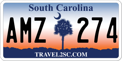 SC license plate AMZ274